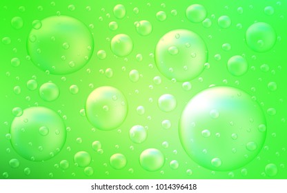Light Green vector template with circles. Blurred bubbles on abstract background with colorful gradient. Completely new template for your brand book.