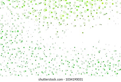 Light Green vector  template with circles. Illustration with set of shining colorful abstract circles. The pattern can be used for ads, leaflets of liquid.