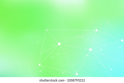 Light Green vector template with circles, triangles. Decorative design in abstract style with triangle structure. Pattern can be used for ads, leaflets.