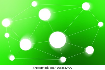 Light Green vector template with circles, triangles. Colorful illustration with circles and lines in futuristic style. Completely new template for your brand book.