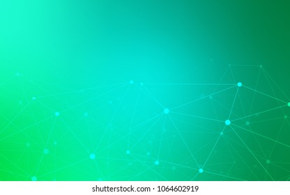 Light Green vector template with circles, triangles. Glitter abstract illustration with connection of triangle structure. New design for ad, poster, banner of your website.