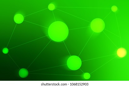Light Green vector template with circles, triangles. Decorative design in abstract style with triangle structure. Pattern can be used as texture of wallpapers.