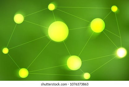 Light Green vector template with circles, triangles. Illustration with set of colorful abstract circles and lines. New design for ad, poster, banner of your website.