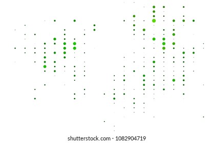 Light Green vector  template with circles. Beautiful colored illustration with blurred circles in nature style. The pattern can be used for aqua ad, booklets.