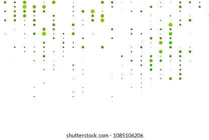 Light Green vector  template with circles. Illustration with set of shining colorful abstract circles. Pattern can be used as texture of water, rain drops.