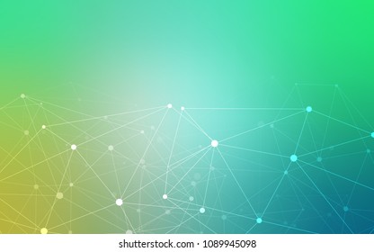 Light Green vector template with circles, triangles. Modern abstract colorful illustration with spheres and lines. Pattern can be used for beautiful websites.