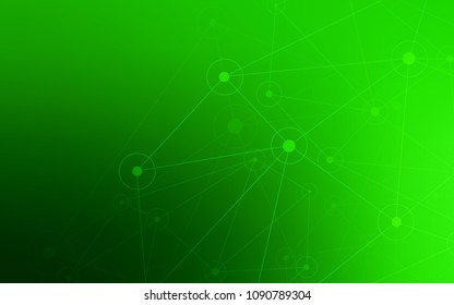 Light Green vector template with circles, triangles. Modern abstract colorful illustration with spheres and lines. Completely new template for your brand book.