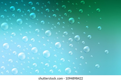 Light Green vector template with circles. Glitter abstract illustration with blurred drops of rain. Completely new template for your brand book.