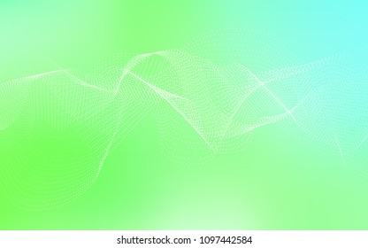 Light Green vector template with circles. Glitter abstract illustration with blurred drops of rain. The pattern can be used for ads, leaflets of liquid.