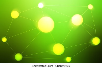 Light Green vector template with circles, triangles. Colorful illustration with circles and lines in futuristic style. Completely new template for your brand book.