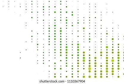 Light Green vector  template with circles. Blurred bubbles on abstract background with colorful gradient. Pattern can be used as texture of water, rain drops.