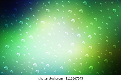 Light Green vector template with circles. Abstract illustration with colored bubbles in nature style. Beautiful design for your business natural advert.