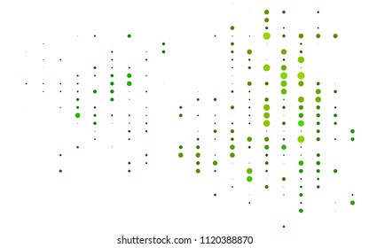 Light Green vector  template with circles. Abstract illustration with colored bubbles in nature style. The pattern can be used for beautiful websites.