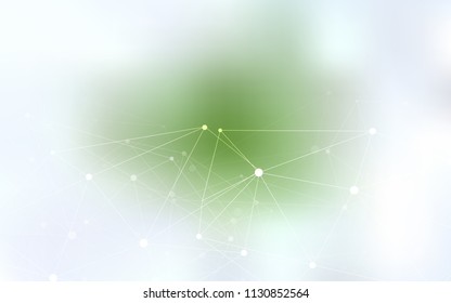 Light Green vector template with circles, triangles. Modern abstract colorful illustration with spheres and lines. Pattern can be used for ads, leaflets.
