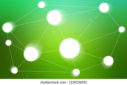 Light Green vector template with circles, triangles. Illustration with set of colorful abstract circles and lines. Pattern can be used as texture of wallpapers.