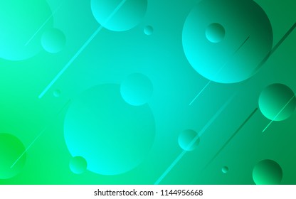 Light Green vector template with circles. Illustration with set of shining colorful abstract circles. Completely new template for your brand book.