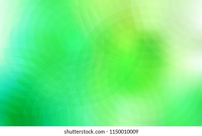 Light Green vector template with circles. Glitter abstract illustration with blurred drops of rain. Pattern can be used for ads, leaflets.
