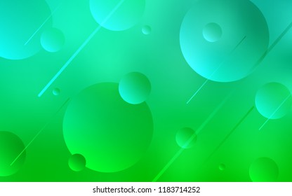 Light Green vector template with circles. Abstract illustration with colored bubbles in nature style. Pattern can be used as texture of wallpapers.