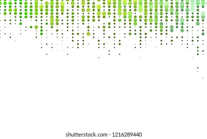 Light Green vector template with circles. Abstract illustration with colored bubbles in nature style. Pattern of water, rain drops.