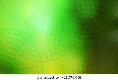 Light Green vector template with circles. Beautiful colored illustration with blurred circles in nature style. Pattern can be used as texture of wallpapers.