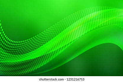 Light Green vector template with circles, triangles. Glitter abstract illustration with connection of triangle structure. Pattern for textures of wallpapers.