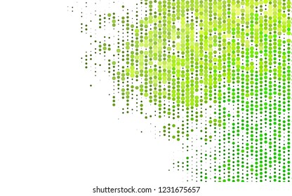 Light Green vector template with circles. Abstract illustration with colored bubbles in nature style. Design for business adverts.