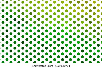 Light Green vector template with circles. Blurred decorative design in abstract style with bubbles. Design for business adverts.