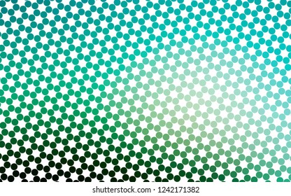 Light Green vector template with circles. Abstract illustration with colored bubbles in nature style. Pattern of water, rain drops.