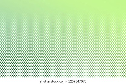 Light Green vector template with circles. Blurred bubbles on abstract background with colorful gradient. Pattern of water, rain drops.