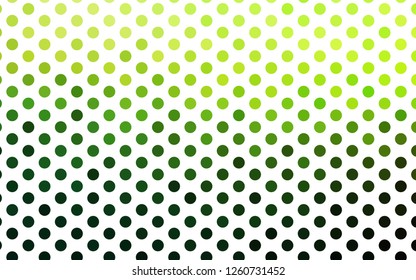 Light Green vector template with circles. Beautiful colored illustration with blurred circles in nature style. Design for posters, banners.