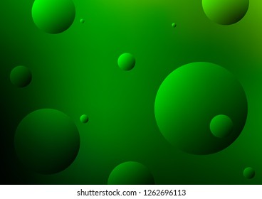 Light Green vector template with circles. Abstract illustration with colored bubbles in nature style. Completely new template for your brand book.
