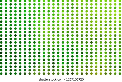 Light Green vector template with circles. Abstract illustration with colored bubbles in nature style. Design for business adverts.