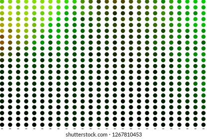 Light Green vector template with circles. Modern abstract illustration with colorful water drops. Pattern of water, rain drops.