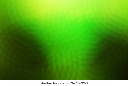 Light Green vector template with circles. Blurred bubbles on abstract background with colorful gradient. Pattern can be used as texture of wallpapers.