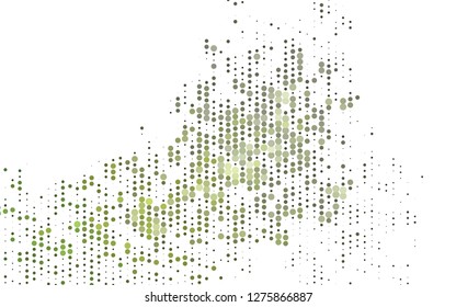 Light Green vector template with circles. Blurred decorative design in abstract style with bubbles. Template for your brand book.