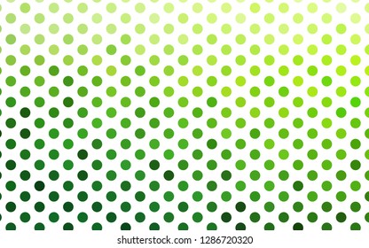 Light Green vector template with circles. Glitter abstract illustration with blurred drops of rain. Pattern of water, rain drops.