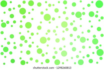 Light Green vector  template with circles. Modern abstract illustration with colorful water drops. Pattern for ads, leaflets.