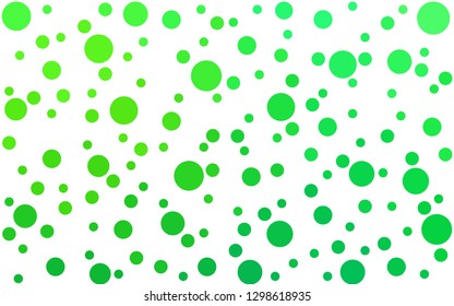 Light Green vector  template with circles. Glitter abstract illustration with blurred drops of rain. Pattern for beautiful websites.