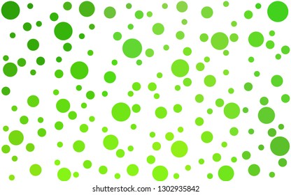 Light Green vector  template with circles. Blurred decorative design in abstract style with bubbles. Pattern for ads, leaflets.