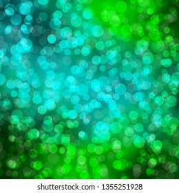 Light Green vector template with circles. Glitter abstract illustration with colorful drops. Pattern for booklets, leaflets.