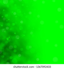 Light Green vector template with circles. Abstract decorative design in gradient style with bubbles. Pattern for business ads.