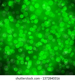 Light Green vector template with circles. Colorful illustration with gradient dots in nature style. Pattern for booklets, leaflets.