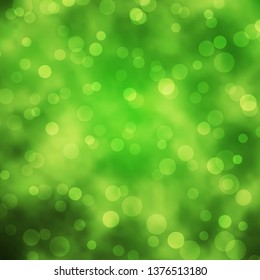 Light Green vector template with circles. Abstract illustration with colorful spots in nature style. Pattern for wallpapers, curtains.