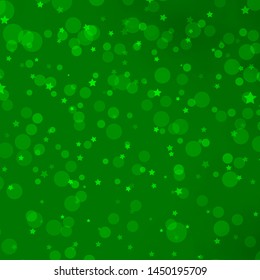 Light Green vector template with circles, stars. Colorful illustration with gradient dots, stars. Texture for window blinds, curtains.
