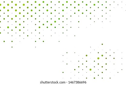 Light Green vector template with circles. Blurred bubbles on abstract background with colorful gradient. Template for your brand book.