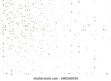 Light Green vector template with circles. Blurred bubbles on abstract background with colorful gradient. Pattern of water, rain drops.