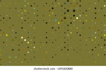 Light Green vector template with circles. Modern abstract illustration with colorful water drops. Design for business adverts.