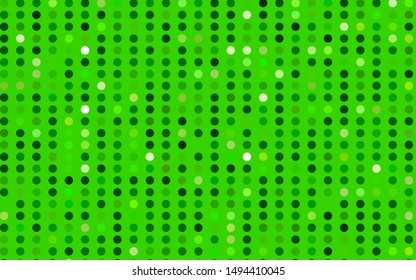 Light Green vector template with circles. Abstract illustration with colored bubbles in nature style. Design for posters, banners.
