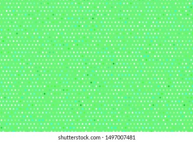 Light Green vector template with circles. Abstract illustration with colored bubbles in nature style. Design for your business advert.