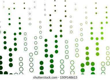 Light Green vector template with circles. Abstract illustration with colored bubbles in nature style. Design for posters, banners.